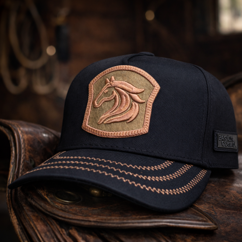 Gorra Caballo Bordado Rosa